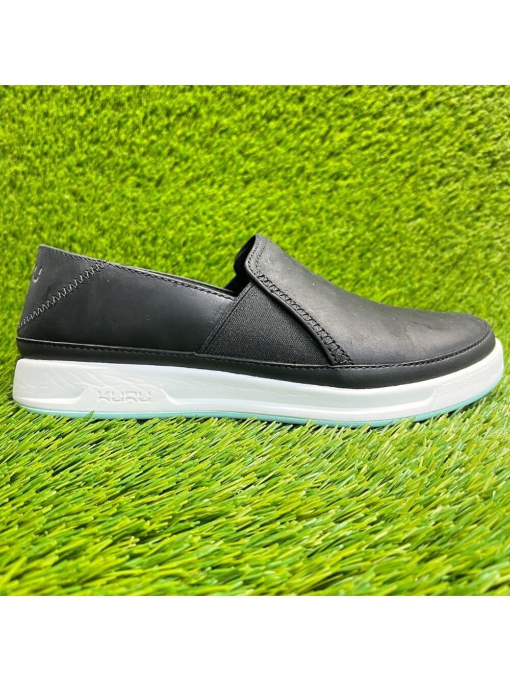 Kuru Roam Atla Womens Size 8 Black White Casual Walking Slip On Shoes Sneakers